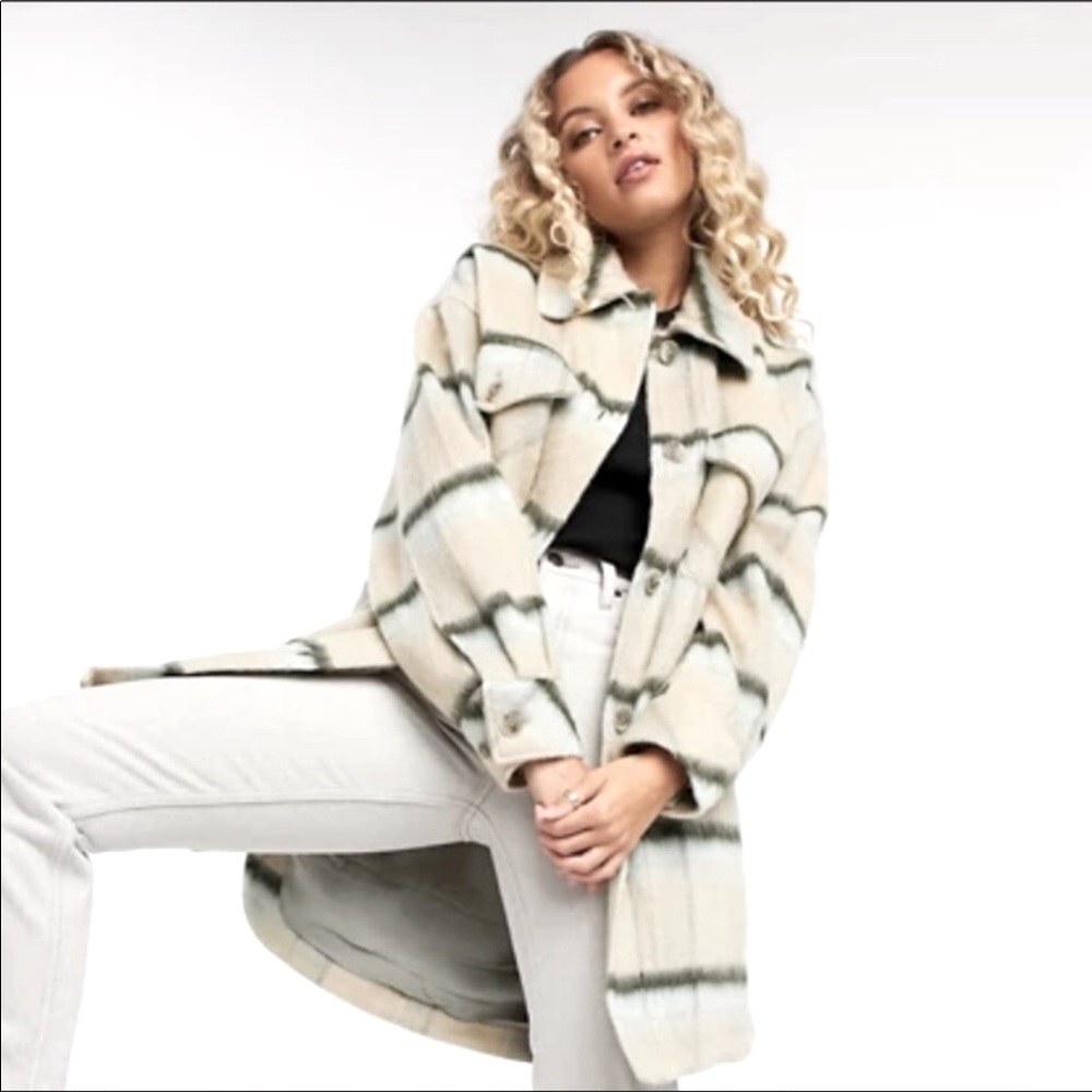 Free people Vienna brushed wool shirt jacket